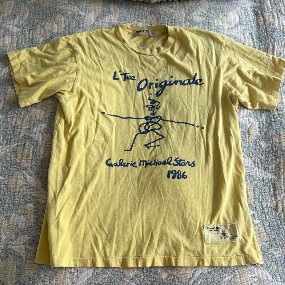 Michael Stars Yellow Graphic T-Shirt
